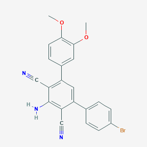2-Amino-4-(4-bromophenyl)-6-(3,4-dimethoxyphenyl)benzene-1,3-dicarbonitrile
