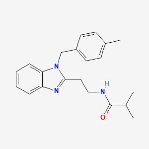 2-methyl-N-(2-{1-[(4-methylphenyl)methyl]benzimidazol-2-yl}ethyl)propanamide