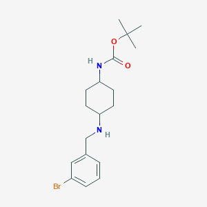 molecular formula C18H27BrN2O2 B3014079 叔丁基(1R*,4R*)-4-(3-溴苄氨基)-环己基氨基甲酸酯 CAS No. 1286275-65-7