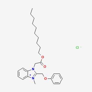 1-[2-(decyloxy)-2-oxoethyl]-3-methyl-2-(phenoxymethyl)-1H-1,3-benzodiazol-3-ium chloride