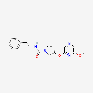 3-((6-methoxypyrazin-2-yl)oxy)-N-phenethylpyrrolidine-1-carboxamide