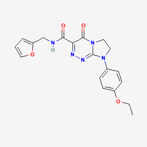 molecular formula C19H19N5O4 B3014088 8-(4-ethoxyphenyl)-N-(furan-2-ylmethyl)-4-oxo-4,6,7,8-tetrahydroimidazo[2,1-c][1,2,4]triazine-3-carboxamide CAS No. 946280-49-5