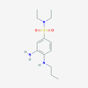 molecular formula C13H23N3O2S B3014090 3-amino-N,N-diethyl-4-(propylamino)benzenesulfonamide CAS No. 749902-34-9