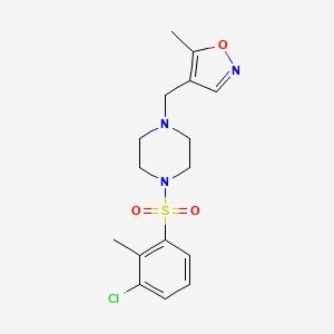 4-((4-((3-Chloro-2-methylphenyl)sulfonyl)piperazin-1-yl)methyl)-5-methylisoxazole