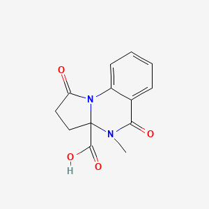 molecular formula C13H12N2O4 B3014122 4-methyl-1,5-dioxo-1H,2H,3H,3aH,4H,5H-pyrrolo[1,2-a]quinazoline-3a-carboxylic acid CAS No. 863763-60-4
