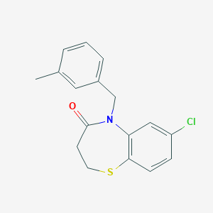 7-chloro-5-(3-methylbenzyl)-2,3-dihydro-1,5-benzothiazepin-4(5H)-one