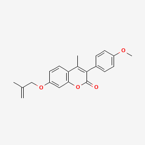 molecular formula C21H20O4 B3014128 3-(4-甲氧基苯基)-4-甲基-7-((2-甲基烯丙基)氧基)-2H-色满-2-酮 CAS No. 859132-05-1