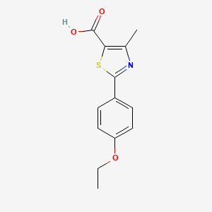 molecular formula C13H13NO3S B3014134 2-(4-ethoxyphenyl)-4-methyl-1,3-thiazole-5-carboxylic Acid CAS No. 58765-87-0