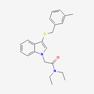 N,N-diethyl-2-(3-((3-methylbenzyl)thio)-1H-indol-1-yl)acetamide
