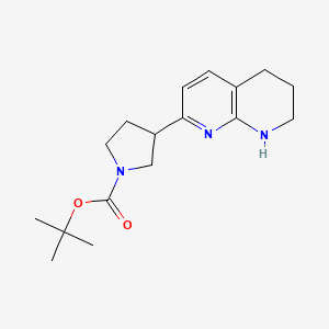 Tert-butyl 3-(5,6,7,8-tetrahydro-1,8-naphthyridin-2-yl)pyrrolidine-1-carboxylate