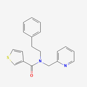 N-phenethyl-N-(pyridin-2-ylmethyl)thiophene-3-carboxamide