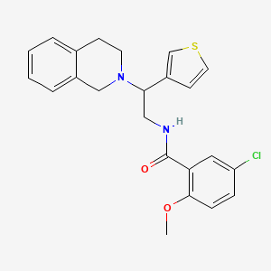 5-chloro-N-(2-(3,4-dihydroisoquinolin-2(1H)-yl)-2-(thiophen-3-yl)ethyl)-2-methoxybenzamide