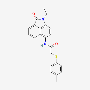 molecular formula C22H20N2O2S B3014167 N-(1-ethyl-2-oxo-1,2-dihydrobenzo[cd]indol-6-yl)-2-(p-tolylthio)acetamide CAS No. 895455-66-0