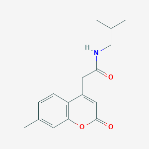N-isobutyl-2-(7-methyl-2-oxo-2H-chromen-4-yl)acetamide