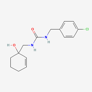 molecular formula C15H19ClN2O2 B3014234 1-[(4-Chlorophenyl)methyl]-3-[(1-hydroxycyclohex-2-en-1-yl)methyl]urea CAS No. 2097869-36-6