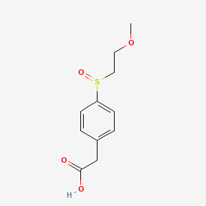 molecular formula C11H14O4S B3014243 2-[4-(2-甲氧基乙磺酰基)苯基]乙酸 CAS No. 1485935-41-8