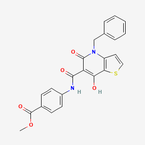 molecular formula C23H18N2O5S B3014245 N-(3-fluoro-4-methylphenyl)-1-[3-(4-methylphenyl)-4-oxo-3,4-dihydrothieno[3,2-d]pyrimidin-2-yl]piperidine-3-carboxamide CAS No. 1351805-23-6