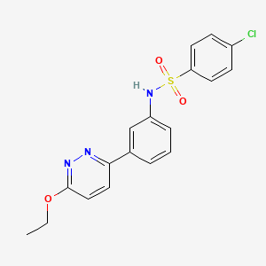 4-chloro-N-[3-(6-ethoxypyridazin-3-yl)phenyl]benzenesulfonamide