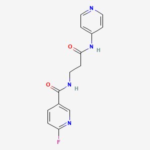 6-Fluoro-N-[3-oxo-3-(pyridin-4-ylamino)propyl]pyridine-3-carboxamide