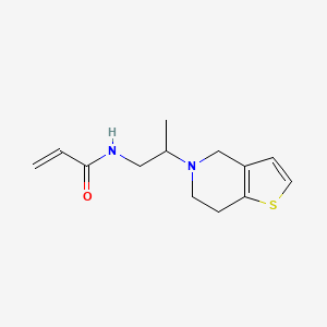 molecular formula C13H18N2OS B3014252 N-[2-(6,7-Dihydro-4H-thieno[3,2-c]pyridin-5-yl)propyl]prop-2-enamide CAS No. 2411297-29-3