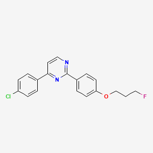 4-(4-Chlorophenyl)-2-[4-(3-fluoropropoxy)phenyl]pyrimidine