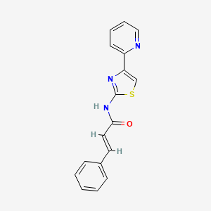 molecular formula C17H13N3OS B3014254 N-(4-(吡啶-2-基)噻唑-2-基)肉桂酰胺 CAS No. 477242-67-4