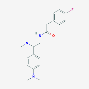 molecular formula C20H26FN3O B3014257 N-(2-(dimethylamino)-2-(4-(dimethylamino)phenyl)ethyl)-2-(4-fluorophenyl)acetamide CAS No. 946340-14-3