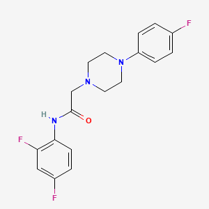 molecular formula C18H18F3N3O B3014265 N-(2,4-difluorophenyl)-2-[4-(4-fluorophenyl)piperazin-1-yl]acetamide CAS No. 329779-44-4
