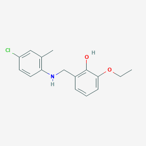 molecular formula C16H18ClNO2 B3014268 2-{[(4-Chloro-2-methylphenyl)amino]methyl}-6-ethoxyphenol CAS No. 1039982-40-5