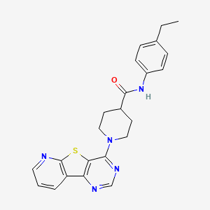 molecular formula C23H23N5OS B3014279 N-(4-ethylphenyl)-1-(pyrido[3',2':4,5]thieno[3,2-d]pyrimidin-4-yl)piperidine-4-carboxamide CAS No. 1112384-21-0