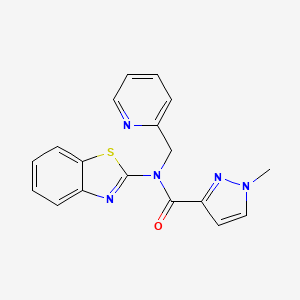 molecular formula C18H15N5OS B3014289 N-(苯并[d]噻唑-2-基)-1-甲基-N-(吡啶-2-基甲基)-1H-吡唑-3-甲酰胺 CAS No. 1171064-05-3