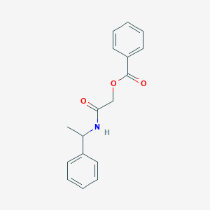 molecular formula C17H17NO3 B3014292 [(1-Phenylethyl)carbamoyl]methyl benzoate CAS No. 1008584-14-2