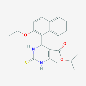 Isopropyl 4-(2-ethoxynaphthalen-1-yl)-6-methyl-2-thioxo-1,2,3,4-tetrahydropyrimidine-5-carboxylate