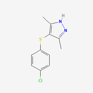 4-[(4-chlorophenyl)thio]-3,5-dimethyl-1H-pyrazole