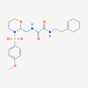 N1-(2-(cyclohex-1-en-1-yl)ethyl)-N2-((3-((4-methoxyphenyl)sulfonyl)-1,3-oxazinan-2-yl)methyl)oxalamide