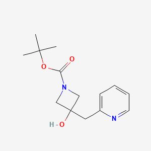 tert-Butyl 3-hydroxy-3-[(pyridin-2-yl)methyl]azetidine-1-carboxylate