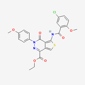 Ethyl 5-[(5-chloro-2-methoxybenzoyl)amino]-3-(4-methoxyphenyl)-4-oxothieno[3,4-d]pyridazine-1-carboxylate