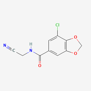 molecular formula C10H7ClN2O3 B3014322 7-chloro-N-(cyanomethyl)-2H-1,3-benzodioxole-5-carboxamide CAS No. 1241209-10-8