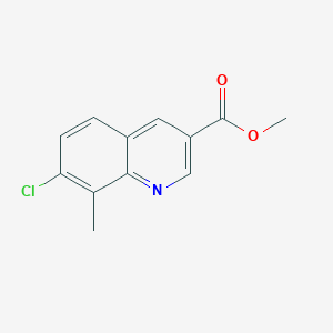 molecular formula C12H10ClNO2 B3014331 Methyl 7-chloro-8-methylquinoline-3-carboxylate CAS No. 2445784-74-5