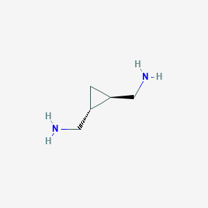 molecular formula C5H12N2 B3014333 Cyclopropane-1beta,2alpha-dimethaneamine CAS No. 1931998-58-1; 2345-82-6