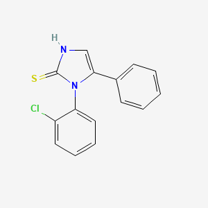 molecular formula C15H11ClN2S B3014370 1-(2-氯苯基)-5-苯基-1H-咪唑-2-硫醇 CAS No. 852400-29-4