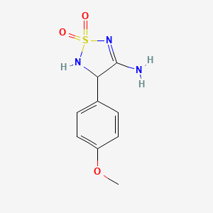 molecular formula C9H11N3O3S B3014373 4-(4-甲氧基苯基)-4,5-二氢-1,2,5-噻二唑-3-胺 1,1-二氧化物 CAS No. 141542-12-3