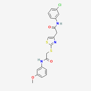 N-(3-chlorophenyl)-2-(2-((2-((3-methoxyphenyl)amino)-2-oxoethyl)thio)thiazol-4-yl)acetamide