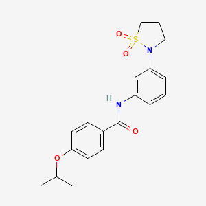 molecular formula C19H22N2O4S B3014396 N-(3-(1,1-dioxidoisothiazolidin-2-yl)phenyl)-4-isopropoxybenzamide CAS No. 946260-99-7