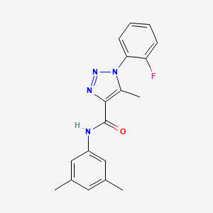 molecular formula C18H17FN4O B3014397 N-(3,5-二甲基苯基)-1-(2-氟苯基)-5-甲基-1H-1,2,3-三唑-4-甲酰胺 CAS No. 899213-22-0