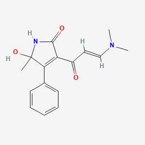 3-[(E)-3-(dimethylamino)prop-2-enoyl]-5-hydroxy-5-methyl-4-phenyl-1H-pyrrol-2-one