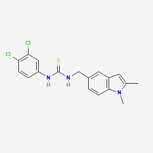 1-(3,4-dichlorophenyl)-3-((1,2-dimethyl-1H-indol-5-yl)methyl)thiourea
