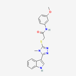 2-((5-(1H-indol-3-yl)-4-methyl-4H-1,2,4-triazol-3-yl)thio)-N-(3-methoxyphenyl)acetamide