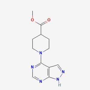 methyl 1-(1H-pyrazolo[3,4-d]pyrimidin-4-yl)piperidine-4-carboxylate