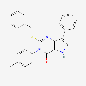 2-(benzylthio)-3-(4-ethylphenyl)-7-phenyl-3H-pyrrolo[3,2-d]pyrimidin-4(5H)-one